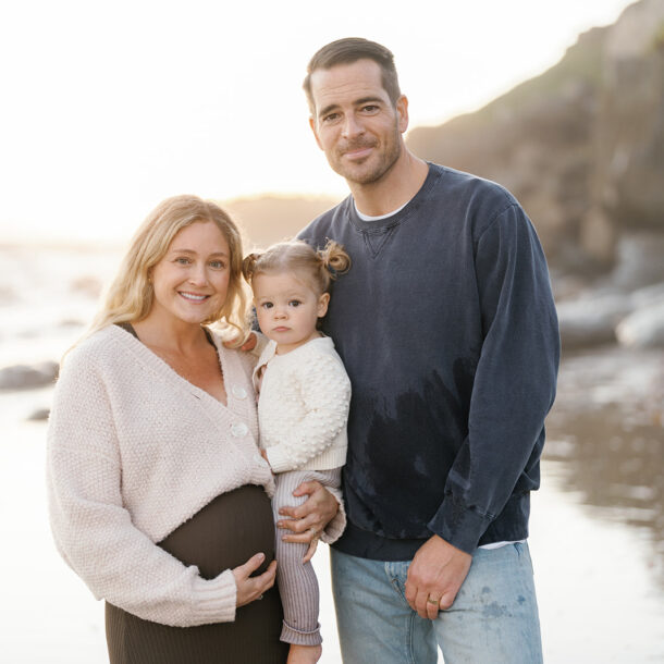 Family photoshoot on westcliff in Santa Cruz